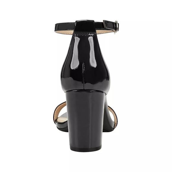 Bandolino Women Ankle Strap Sandals Armory 3 Size US 10M Navy Dark Blue Faux Pat - Picture 3 of 5